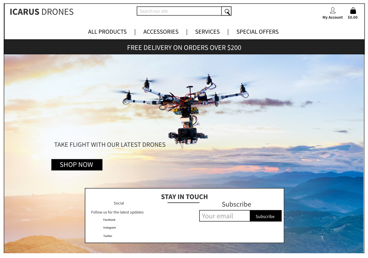 Wireframe - Homepage
